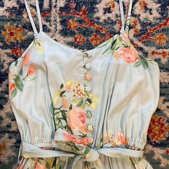 Light Blue Floral Romper - Picture 2 of 2